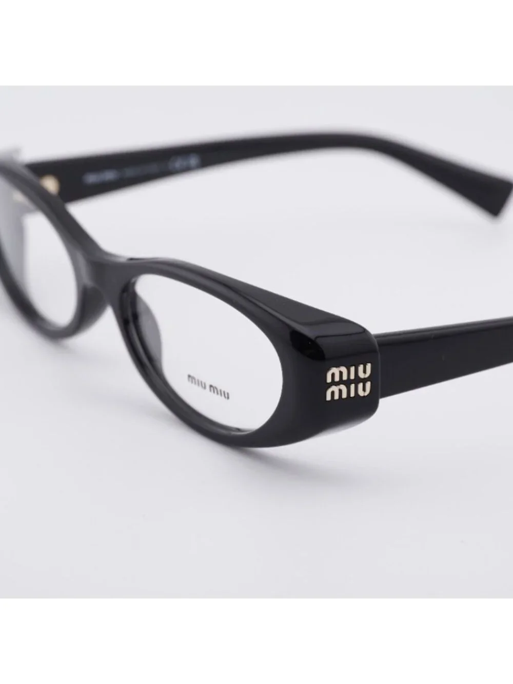 Miu Miu MU 03ZV 16K1O1 Eyeglasses Black 55mm Oval Frame